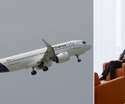 Jet von City Airlines und eine Lounge: Bisher kein Einlass.