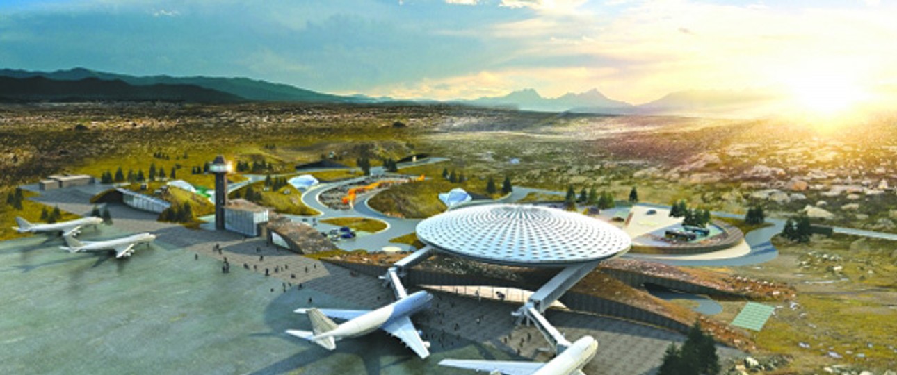 Skizze des Daocheng Yading Airport: Zuerst ein Flug pro Tag.