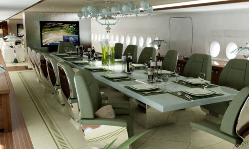 Ein früheres Kabinenkonzept von Edése Doret für den A380: Luxus für VVIPs.