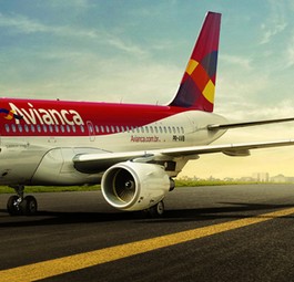 Airbus A319 von Avianca: Kräftiger Ausbau.