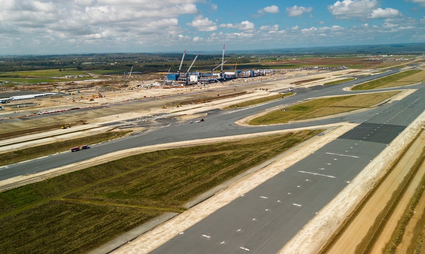 Stand der Bauarbeiten am Western Sydney Airport: Die Eröffnung ist für Ende 2026 geplant.