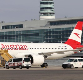 Die OE-LZN (Archivbild): Der Airbus A320 Neo steht aktuell immer noch in London.