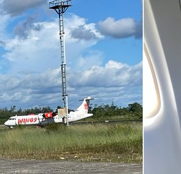 Wings Air: Die Fotos sollen die getroffene ATR 72 und den Einschuss zeigen.