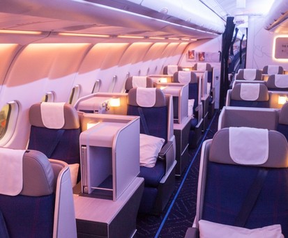 Business Class in einem Flieger von Brussels Airlines: Nicht ganz günstig.