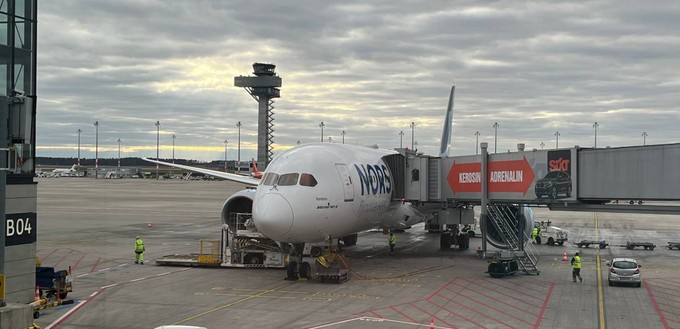 Die Boeing 787-9 von Norse Atlantic Airways am Flughafen BER.