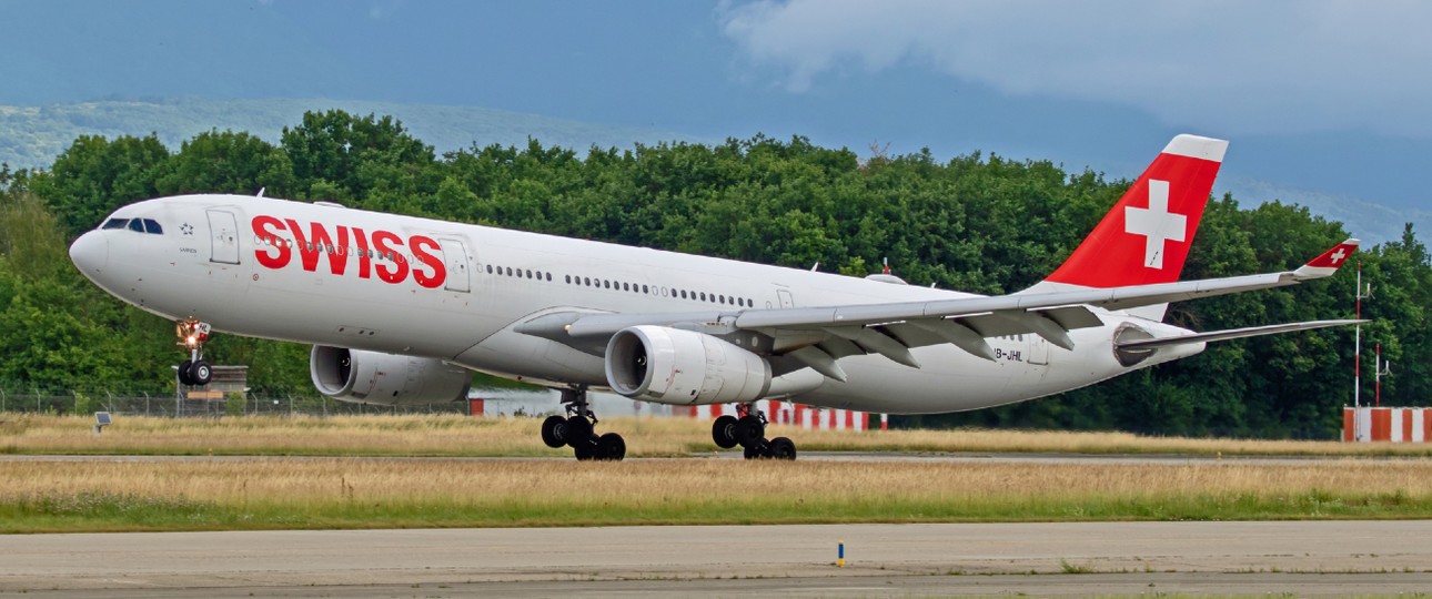 Airbus A330 von Swiss in Genf: Die Airline fliegt von der Westschweizer Stadt nur nach New York.