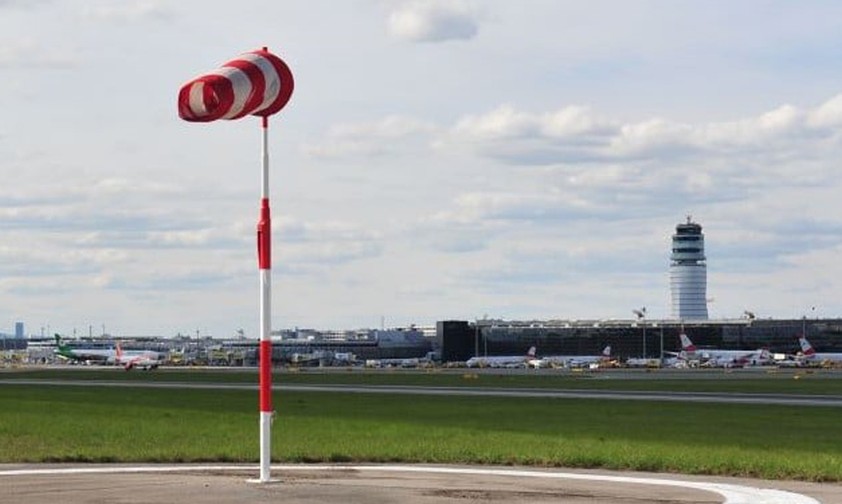Flughafen Wien: Böen von bis zu 100 Kilometer pro Stunde.