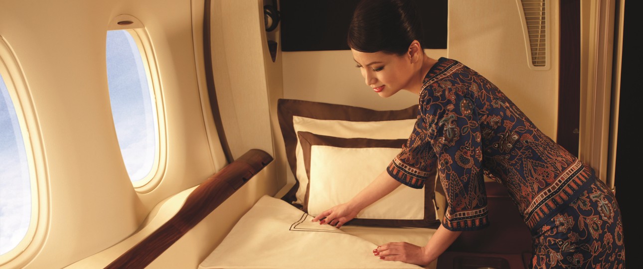 Aktuelle First Class von Singapore Airlines in den Airbus A380: Ein neues Produkt kommt in die Airbus A350 ULR.