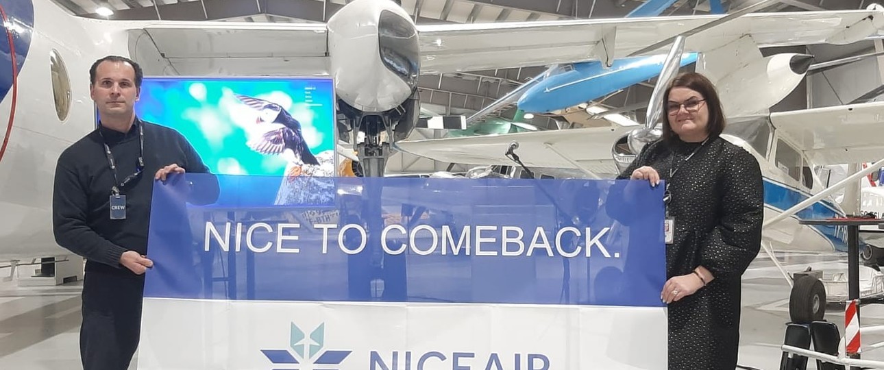 Niceair-Neugründer Martin Michael und Svala Adalbjörnsdottir, Pressechefin vom Flughafen Akureyri: Zwei Umläufe im Februar.