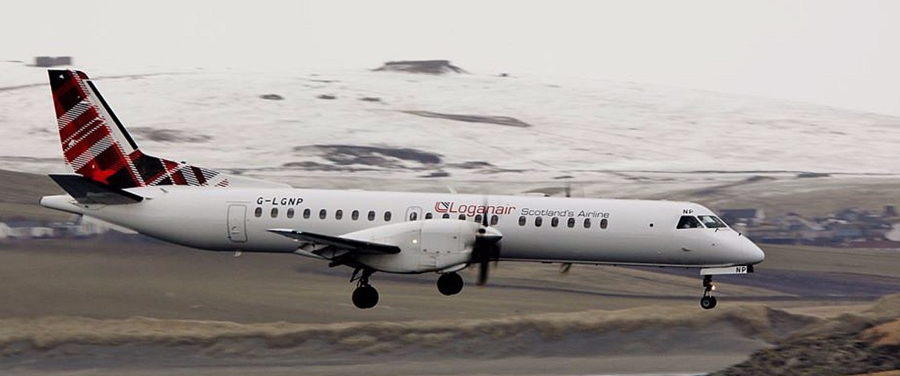 Saab 2000 von Loganair: Die Fluglinie baut auf Strecken der untergegangenen Flybe aus.