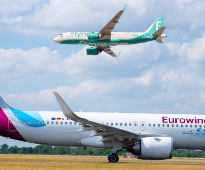 Jets von Flynas und Eurowings: Bald Konkurrenten auf einer Route.