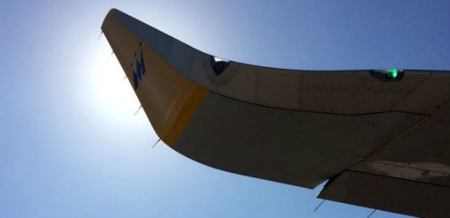 Flügel eines Monarch-Fliegers: Die Airline besitzt keine Flugzeuge mehr.