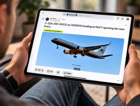 Der Post bei Reddit mit der neuen Lackierung: Die Air Force Two kommt frisch daher.
