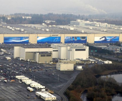 Boeing-Produktion in Everett: Den Virus hat man schnell unter Kontrolle bekommen.