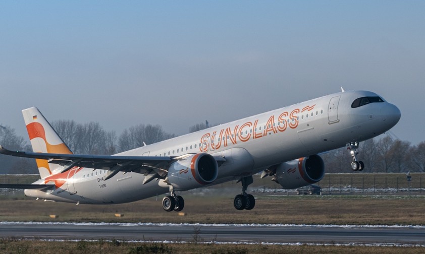 Der erste Airbus A321 Neo von Sunclass Airlines: Die Maschine hat noch keinen Linienflug für die Ferienfluglinie absolviert.