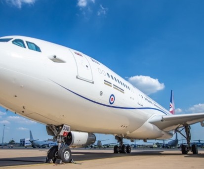 Die neue Voyager der Royal Air Force für VIP-Transporte ist weiß.