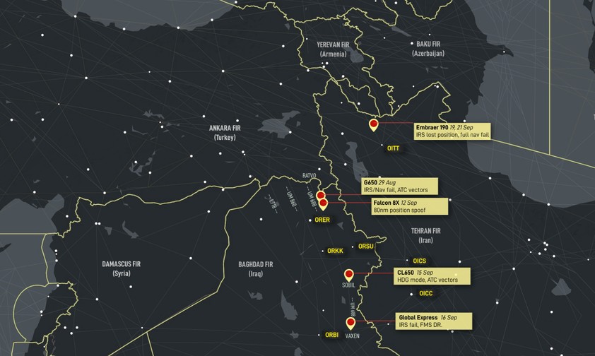Vorfälle über dem Irak: Sie häufen sich.