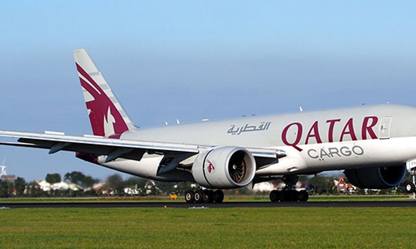 B777-Frachter von Qatar Airways: Politische Krise stärkt die Cargo-Division.
