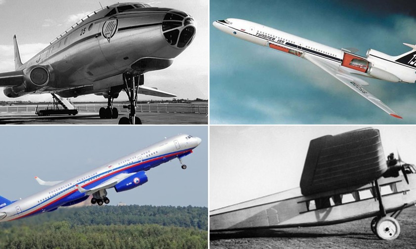 Flieger aus der 100-jährigen Geschichte von Tupolev.