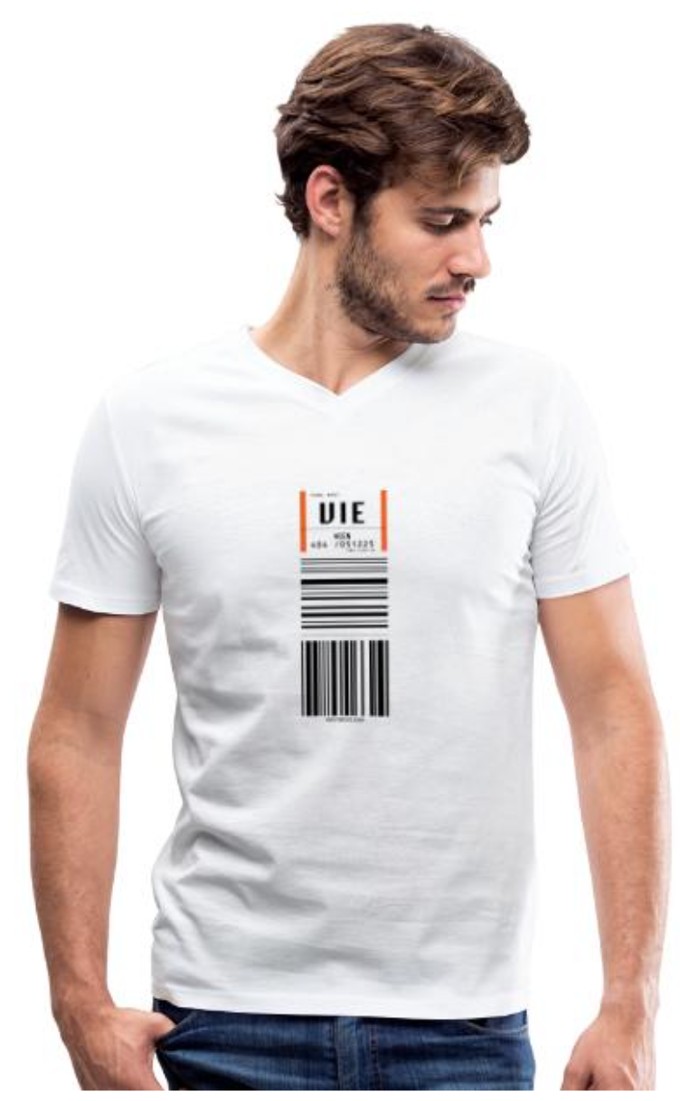 <p class="sprd-detail-info__heading sprd__headline">Flughafen Wien - VIE. Männer Bio-T-Shirt mit V-Ausschnitt</p>