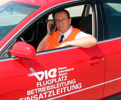 Gerhard Gruber als Betriebsleiter am Flughafen Wien.