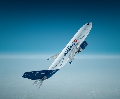 50 Grad beträgt die Steigung, die der Airbus A310 bei Parabelflug hinlegt.