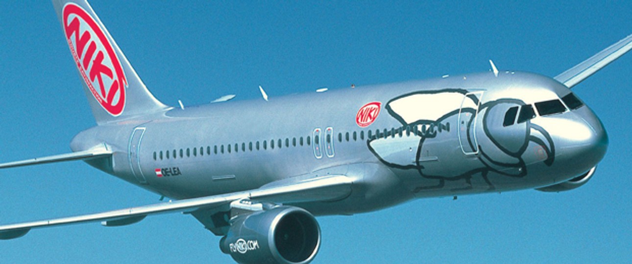A320 von Fly Niki: Hochgerissen und runtergeplumpst.
