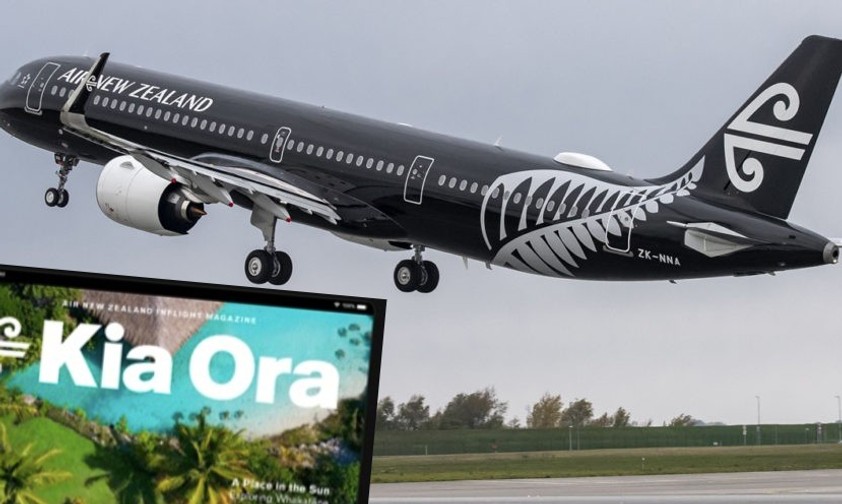 Jet und Bordmagazin von Air New Zealand: Kein Markenschutz.