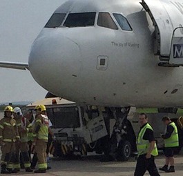 Hoppla: Der gefallene A320 von Vueling.
