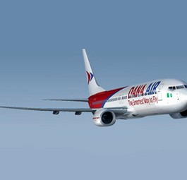 Mit einem modernen Flieger zeigt sich Dana Air im Netz: Flotte besteht aber aus alten MD83.