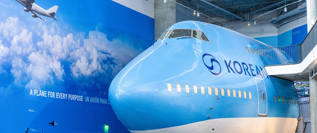 Der Rumpf einer Boeing 747-400 von Korean Air: Das Flugzeug wird Herzstück einer neuen Ausstellung in Los Angeles.