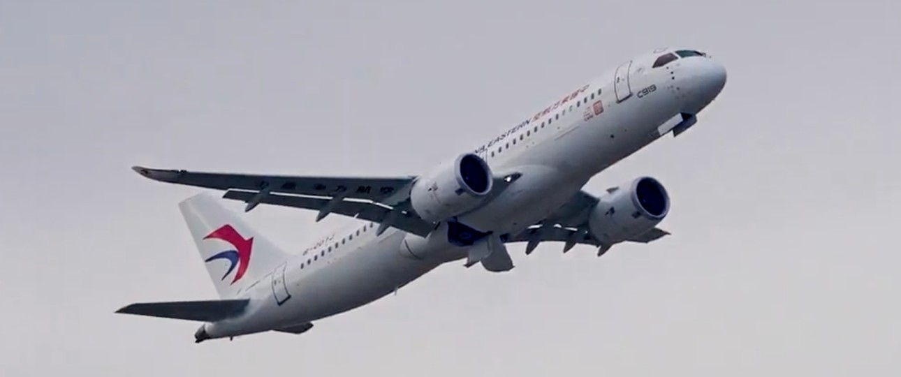 Die erste C919 von China Eastern Airlines: Die Fluggesellschaft hat 100 weitere Maschinen bestellt.