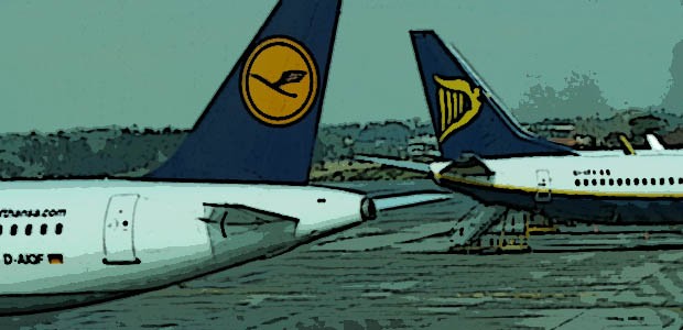 Jets von Lufthansa und Ryanair: Bald Seite and Seite in München.