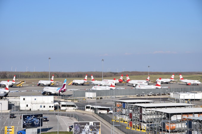 Austrian Airlines fliegt gar nicht mehr. In Wien...