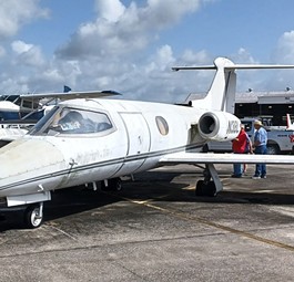 Stand lange ungenutzt herum: Der erste jemals ausgelieferte Learjet.