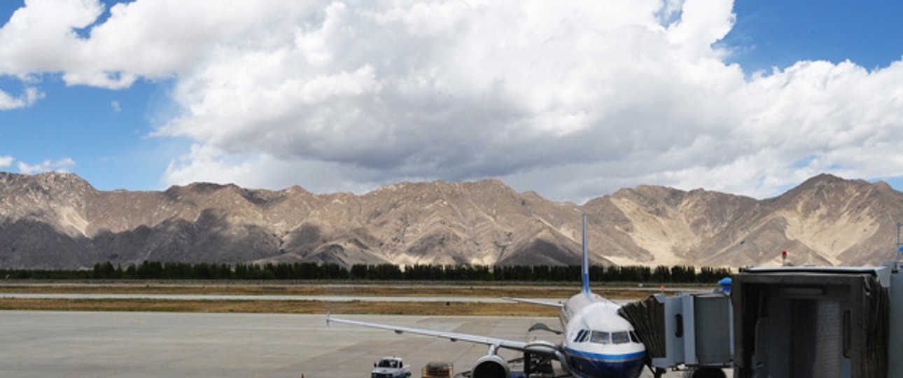 Der Flughafen von Lhasa: Soll bald geschäftiger werden.