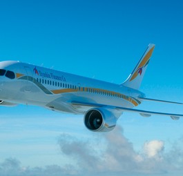 Airbus A220 in den Farben von Ilyushin Finance: Die Leasingfirma wird die Jets nicht erhalten.