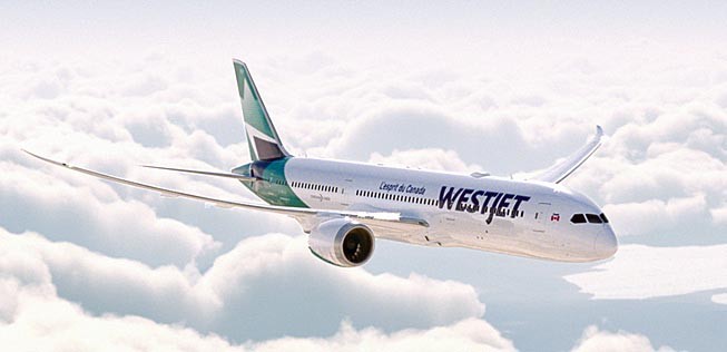 ... auf der anderen ist er in Französisch angebracht: «L'esprit du Canada». Die Nationalflagge rutscht zudem auf den Flugzeugen ganz nach vorne.