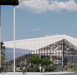 So wird das neue Gebäude am Flughafen Frankfurt aussehen, das neben Museum auch Büro-, Konferenz- und Besucherzentrum sein wird.