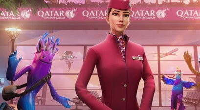 Sama: Die virtuelle Flugbegleiterin von Qatar Airways in Fortnite.