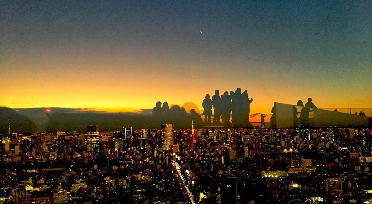 Tokio Sunset auf dem Shibuya Sky