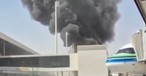 Rauchwolke am Flughafen: Das Bild aus den Sozialen Netzwerken soll den Airport Riyadh zeigen.