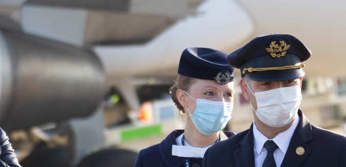 Die Crew von Air-France-Flug AF1235.