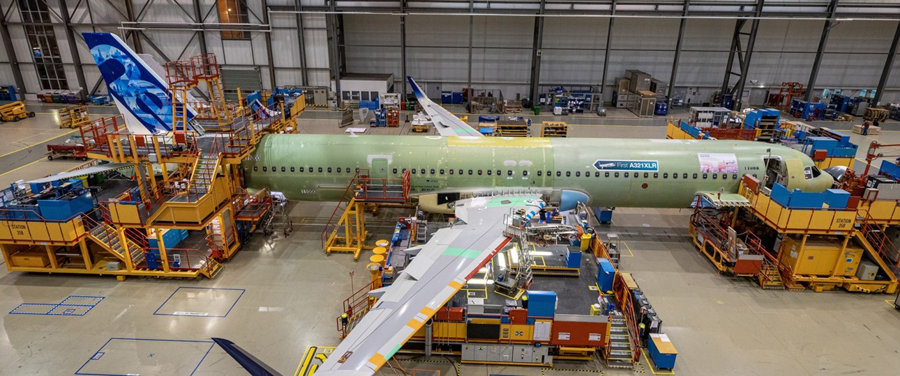 Der erste Airbus A321 XLR nimmt Gestalt an: Das Flugzeug trägt die Seriennummer 11000.