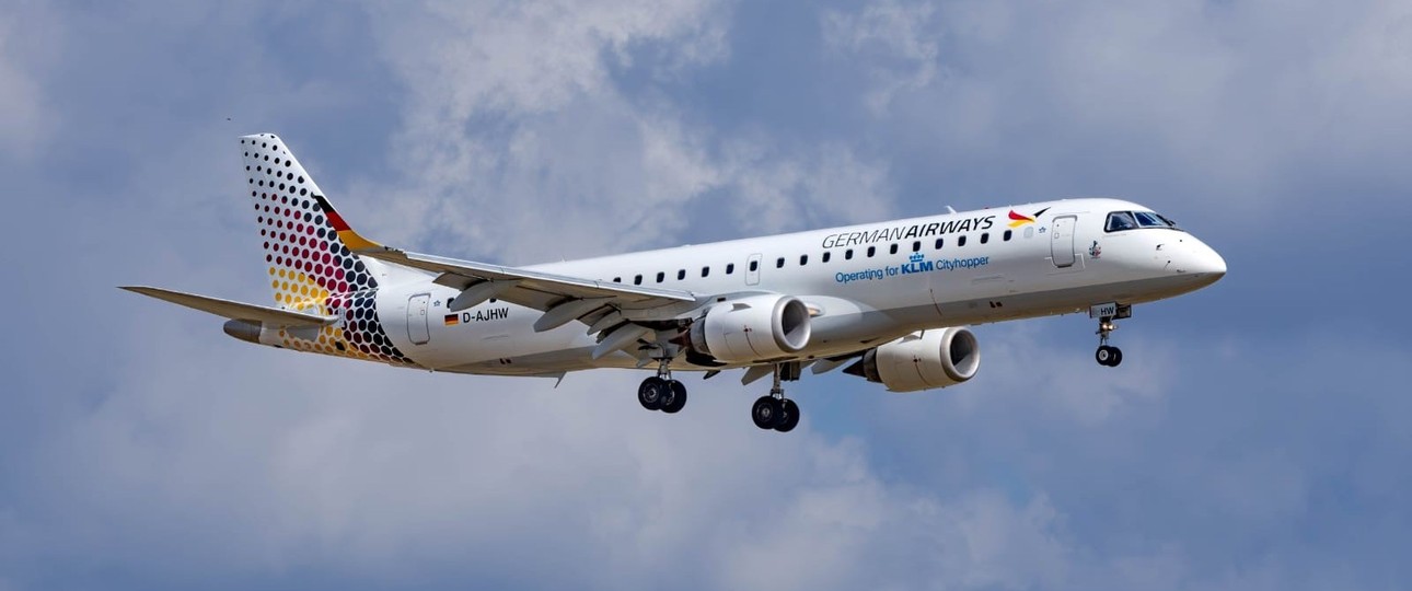 Embraer E190 von German Airways: Der Geschäftsführer Technik blieb nur kurz.
