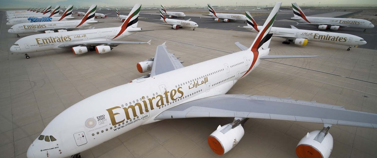 Stillgelegte Airbus A380: Etwas mehr als eine Handvoll XL-Flieger im Dienst.