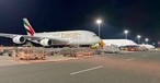 Die drei Airbus A380 von Emirates landeten außerplanmäßig in Wien.