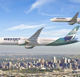 Boeing 737 und 787 in Westjet-Livery: Die Airline hat einen Großauftrag bei Boeing platziert.