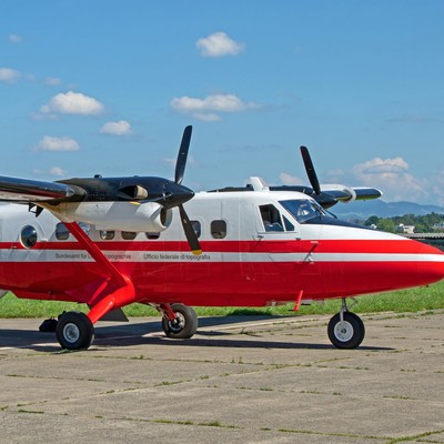 T-741: Die Twin Otter von Swisstopo ist vielbeschäftigt.