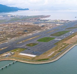 Neue Piste am Flughafen Hongkong: Sie ist die nördlichste der drei.